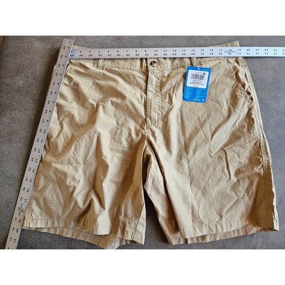 ALK Men's 38 Columbia 8" Washed Out Short Khaki Chino Shorts NEW - Picture 9 of 10